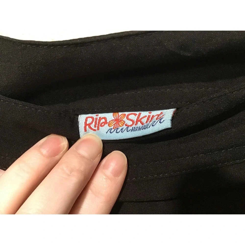 RipSkirt Hawaii‎ Black Wrap Skirt Length 2 XXL Beach Vacation Travel Resortwear